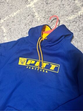 Colosseum Blue Hoodie with Yellow Pitt Logo